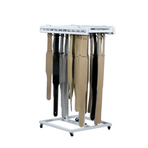 FW-77 LIFTING BELT RACK WITH WHEELS