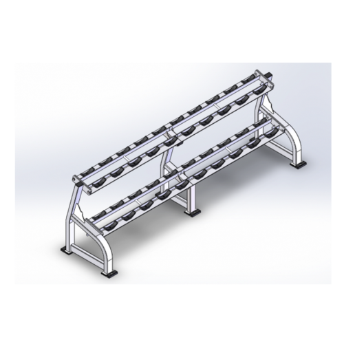 PLR-500 2 TIER DUMBBELL RACK W/SADDLES