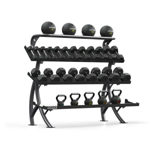 Three Tier Dumbbell / Kettlebell Rack (4 ft)